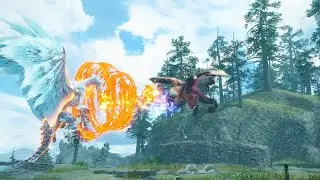 NEW Velkhana VS Risen Teostra & Risen Kushala Daora Turf War Monster Hunter Sunbreak Title Update 4