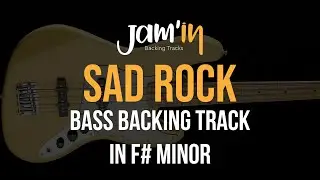 Sad Rock Bass Backing Track in F# Minor