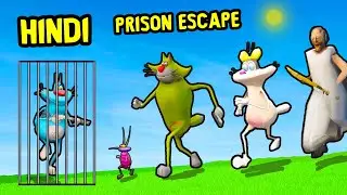 OGGY PRISON ESCAPE | Ft. Jack, Bob, Olivia, Granny, Cockroach | GTA 5 | Hitesh KS