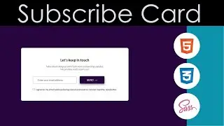 Create a Subscribe Card | Newsletter Card With HTML CSS and SASS