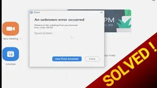 Zoom Error 