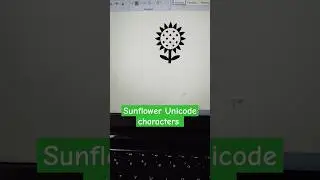 Sunflower Symbol in MS Word #shorts #unicode #shortcutkeys