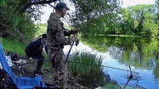 Взял жену на рыбалку и попер КЛЕВ! Крупный КАРАСЬ на кукурузу.