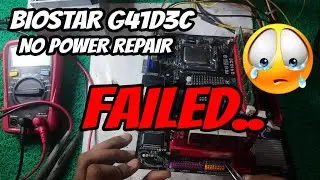 Biostar G41D3C no power repair attempt failed 😢😢| හැම එකමත් හදන්න බෑ