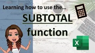 Excel for beginners: SUBTOTAL function - what does it do and how to use it!