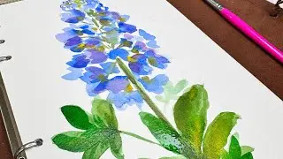 Watercolor Bluebonnets: Step-by-Step Guide for Beginners FUN & EASY!