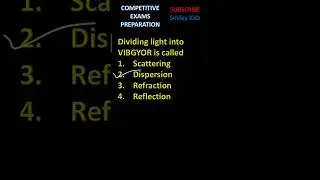 Dividing of Light into VIBGYOR  #shorts #youtubeshorts #ytviral #competitive #gk #sciencequiz #exam