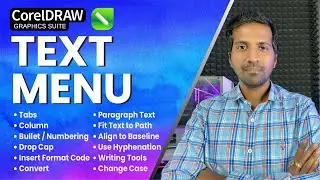 Text Menu Complete Options in Coreldraw  | Learn Coreldraw in Hindi by Simplified Tuts