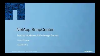 SnapCenter 4.1 Backup of Microsoft Exchange Server Database