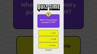 primary purpose of JVM #java #virtualreality #ytshorts #rich #subscribe #byte #code #quiz #android