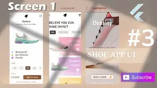 Flutter UI design | Shoe app UI design .