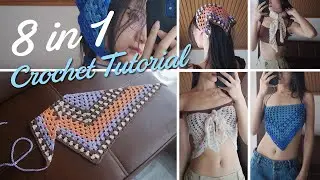 Crochet Bandana / Triangle Top Tutorial for Absolute Beginners