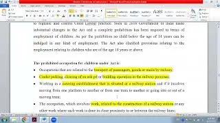 Child and Women Labour Act