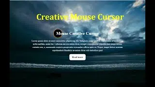 How To Make An Website Creative Mouse Cursor Effects Using HTML And CSS | Beautiful Cursor Effects