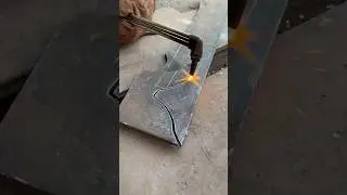 Amazing tricks for clean iron cutting with hand and gas machine #shorts #cuttingskills