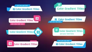 Top 8 FREE Color Gradient Title Green Screen