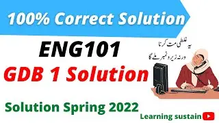 ENG101 GDB 1 Solution Spring 2022 l ENG101 GDB 1 2022 l ENG101 GDB l ENG101 GDB 1 Solution 2022