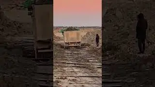 Mud pit roads transport soil- Good tools and machinery make work easy