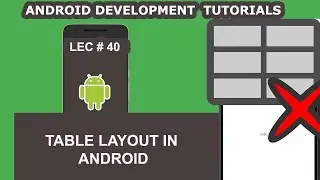 Table Layout in Android Studio Example - 40 - Android Development Tutorial for Beginners