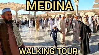 Medina Walking Tour Inside Masjid Al Nabawi and Downtown | Saudi Arabia 2025