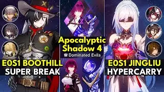 E0S1 Boothill Super Break & E0S1 Jingliu Hypercarry | Apocalyptic Shadow Floor 4 3 Stars | Honkai