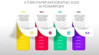 Torn Paper Effect in PowerPoint | 4 Options Infographic Slide