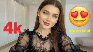 4k transparent try on haul 2025 | see through lingerie try on | fishnet bikini try on haul # 1