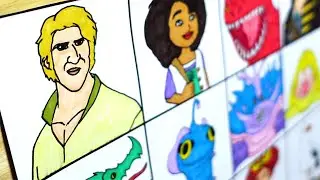 Drawing The Sea Beast Movie Characters : Jacob Maisie Red Sea Dragon Captain James Sarah