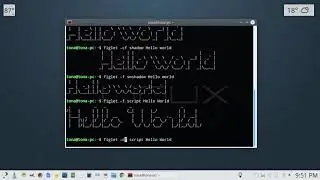 Use figlet to display large characters in terminal