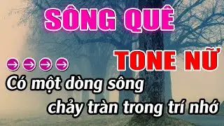 Sông Quê Karaoke Tone Nữ ( F#m ) Karaoke Lâm Beat - Beat Mới