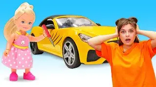 Штеффи поцарапала машину Кена! Смешные видео для девочек про куклы Барби