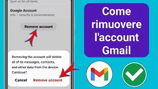 Come rimuovere l'account Gmail da Android | Elimina l'account Google nel cellulare