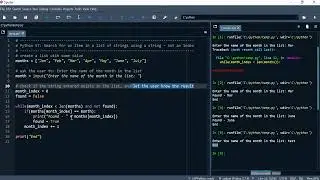 Python 57: Search for an item in a list of strings using a string – not an index