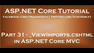 ViewImports cshtml in ASP NET Core MVC