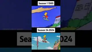 🚀The Simpsons Season 1 1989 Vs Season 34 2024