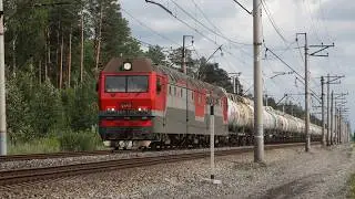 Train video. Trains on the Trans-Siberian Railway. Bakhmetskoye - Tugulym stretch. Tyumen region