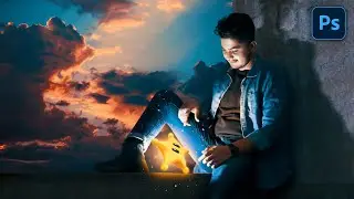Hindi Photoshop Tutorial | Glowing Star | Calop Style Photo Editing in Photoshop | Edit Like Calop
