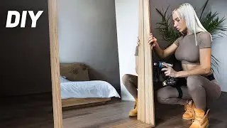 A handmade huge mirror by herself