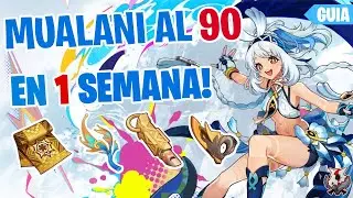 ✨​LA MEJOR forma de subir a MUALANI al nivel 90 ✅​FARMEO RÁPIDO TALENTOS + Guía build Genshin