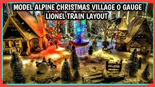 Alpine Christmas Village Lionel Train Layout, Lemax, Department 56 