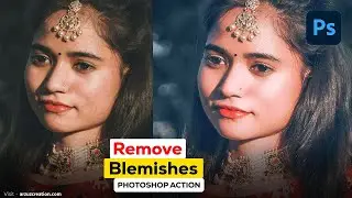 Auto Remove Blemishes From Face । Photoshop Actions Free Download