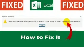 How to solved Excel read only problem in easy way | TechnoTube BD