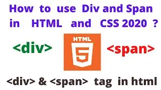How to use div element in html 2020|| How to use span element in html 2020 || Urdu / Hindi