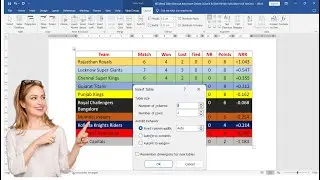 MS Word Table All Shortcut Keys Insert/Delete Column & Row, Merge, Split, Move, Convert-All Version