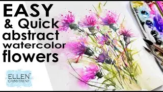 EASY Watercolor techniques for Abstract Flowers