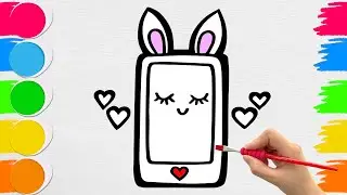 How to Draw a Cute Mobile Phone | Easy Step-by-Step Tutorial