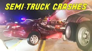 TOP SEMI-TRUCK CRASHES OF THE YEAR | Road Rage and Brake Checks