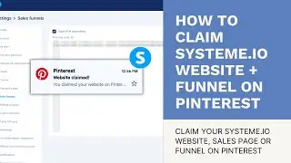 How to claim Systeme.io Website on Pinterest