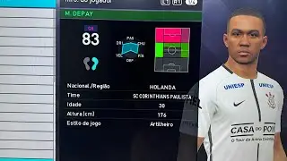 Patch pes 2018 ps3 sem pacote de dados - Depay no Corinthians