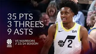 Collin Sexton 35 pts 3 threes 9 asts vs Warriors 23/24 season